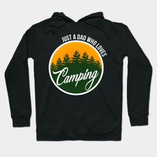 Just A Dad Who Loves Camping Hoodie